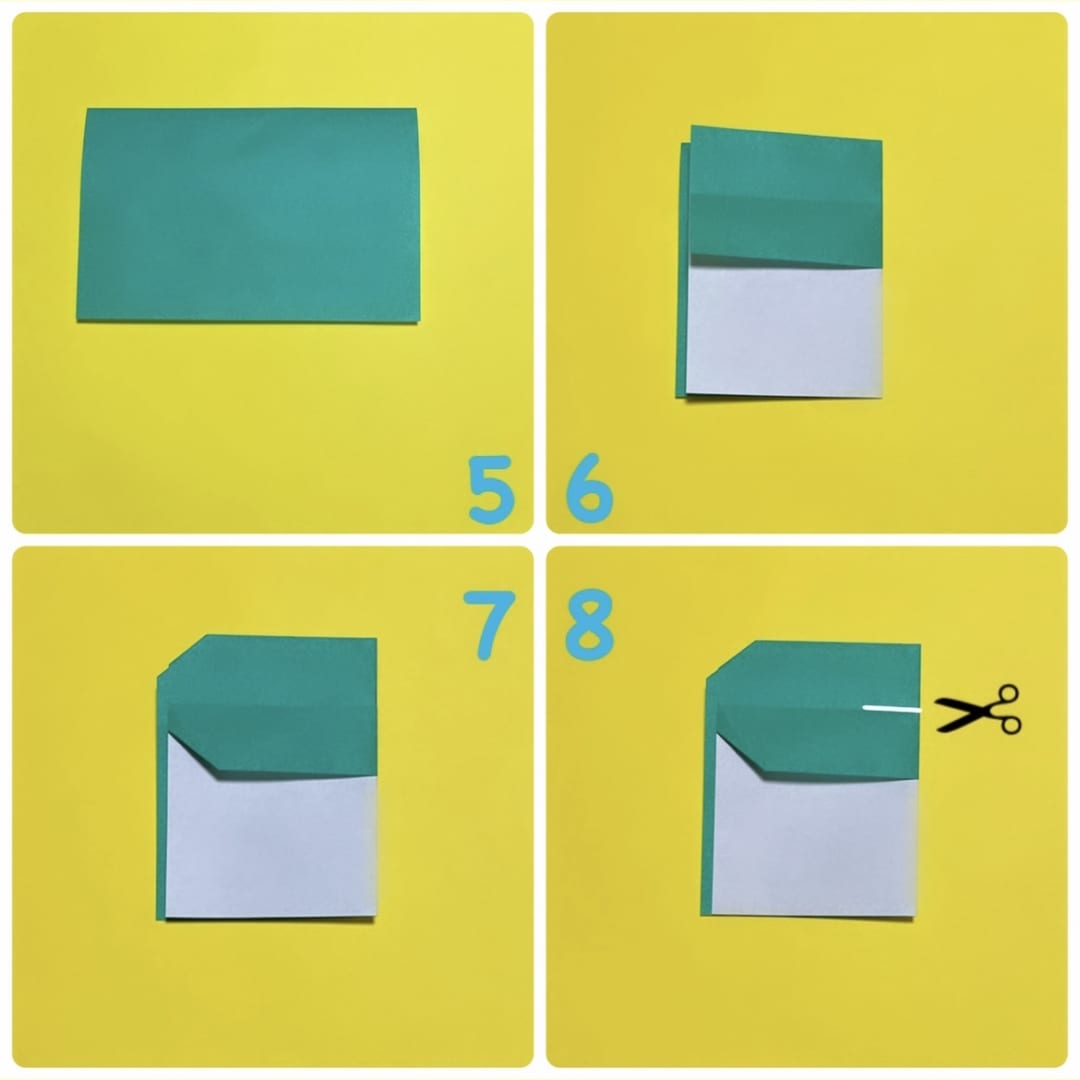 はすの葉っぱの折り方 手順2