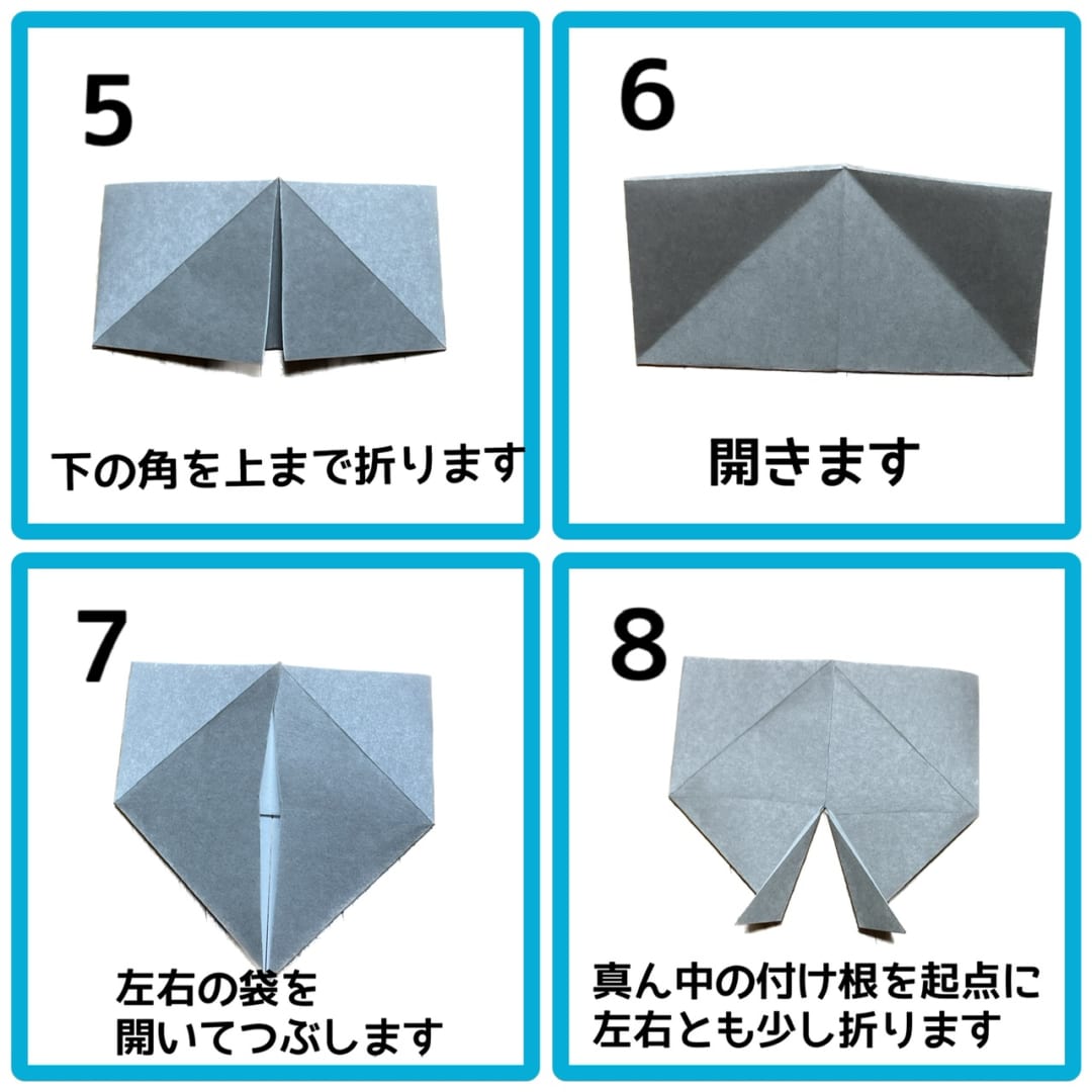 イワシの頭の折り方 手順2