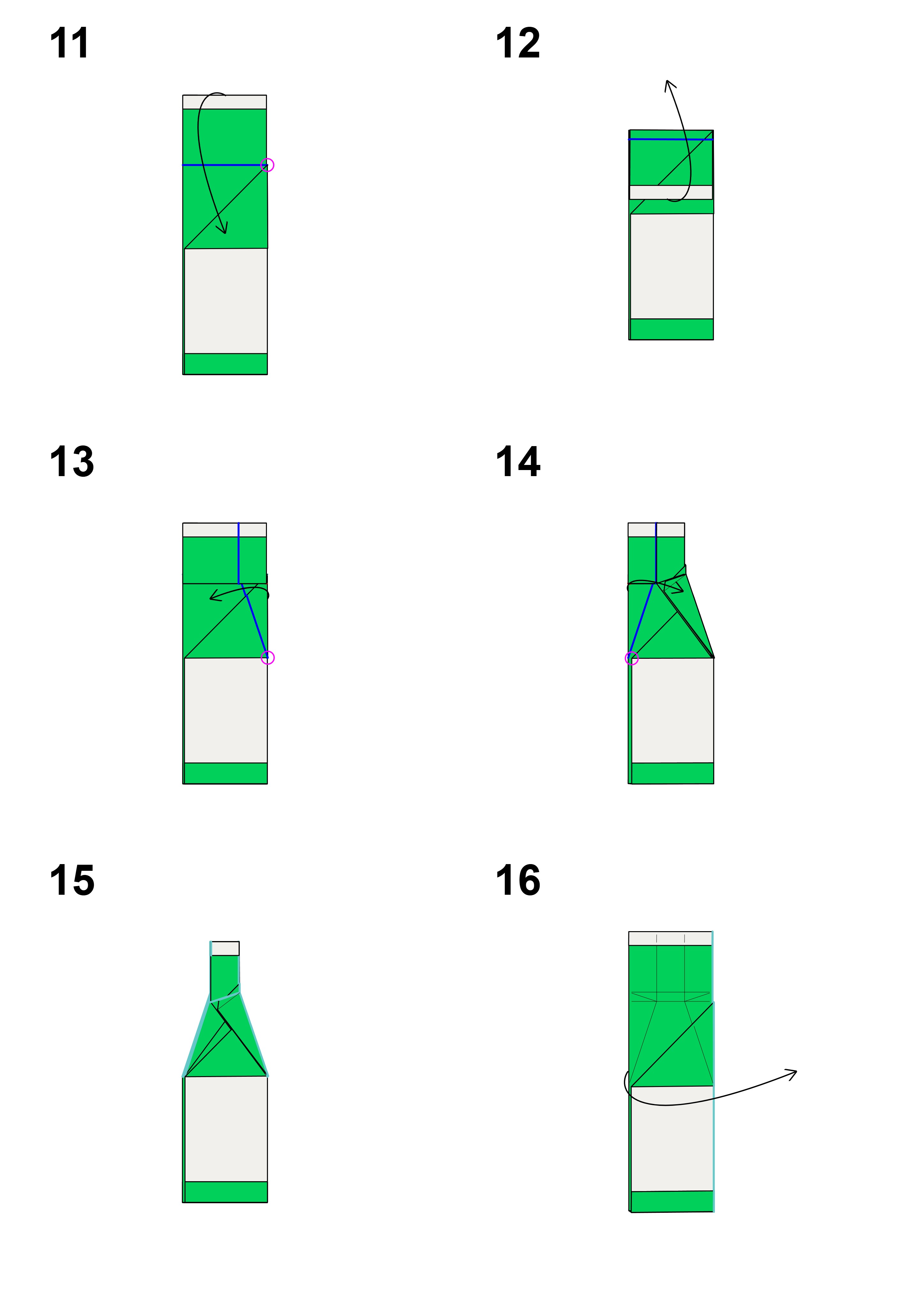 日本酒の折り方 手順3