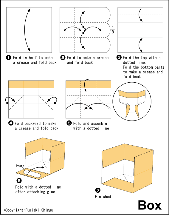 English folding instructions for Santa Gift Box