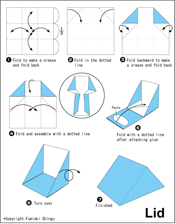 English folding instructions for Santa Gift Box